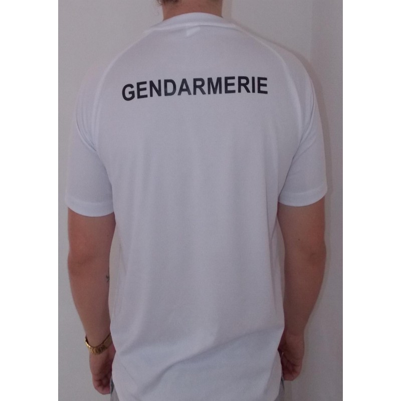 T shirt Technique Blanc Gendarmerie SPRINTEX Micro respirant